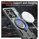 For Xiaomi Poco X6 PC Hybrid TPU Armor MagSafe Ring Holder Phone Case(Grey) - 3