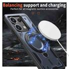 For Xiaomi Poco X6 PC Hybrid TPU Armor MagSafe Ring Holder Phone Case(Blue) - 3