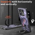 For Xiaomi Poco X6 PC Hybrid TPU Armor MagSafe Ring Holder Phone Case(Purple) - 2