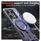 For Xiaomi Poco X6 PC Hybrid TPU Armor MagSafe Ring Holder Phone Case(Purple) - 3