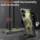 For Xiaomi Poco X7 Pro 5G PC Hybrid TPU Armor MagSafe Ring Holder Phone Case(Olive Green) - 2