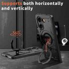 For Xiaomi Poco X7 Pro 5G PC Hybrid TPU Armor MagSafe Ring Holder Phone Case(Black) - 2