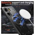 For Xiaomi Poco X7 Pro 5G PC Hybrid TPU Armor MagSafe Ring Holder Phone Case(Black) - 3