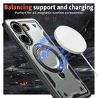For Xiaomi Poco X7 Pro 5G PC Hybrid TPU Armor MagSafe Ring Holder Phone Case(Grey) - 3