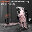 For Xiaomi Poco X7 Pro 5G PC Hybrid TPU Armor MagSafe Ring Holder Phone Case(Rose Gold) - 2