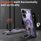 For Xiaomi Poco X7 Pro 5G PC Hybrid TPU Armor MagSafe Ring Holder Phone Case(Purple) - 2