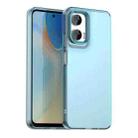 For Motorola Moto G35 5G Candy PC Hybrid TPU Shockproof Phone Case(Blue) - 1