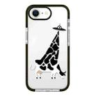 For iPhone 7 / 8 / SE 2020 2022 Simple Illustration Pattern Full Coverage Phone Case(Funny Cow A) - 1