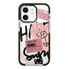 For iPhone 12 Simple Illustration Pattern Full Coverage Phone Case(Happy Every Day A) - 1