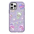 For iPhone 12 Pro Simple Illustration Pattern Full Coverage Phone Case(Twin Stars C) - 1