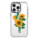 For iPhone 12 Pro Simple Illustration Pattern Full Coverage Phone Case(Sunflowers A) - 1