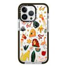 For iPhone 12 Pro Max Simple Illustration Pattern Full Coverage Phone Case(Girl Stickers B) - 1