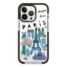 For iPhone 12 Pro Max Simple Illustration Pattern Full Coverage Phone Case(City Landmark B) - 1