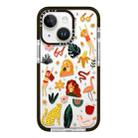 For iPhone 13 Simple Illustration Pattern Full Coverage Phone Case(Girl Stickers B) - 1