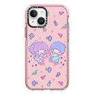 For iPhone 13 Simple Illustration Pattern Full Coverage Phone Case(Twin Stars B) - 1