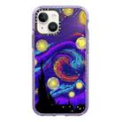 For iPhone 13 mini Simple Illustration Pattern Full Coverage Phone Case(Starry Sky B) - 1