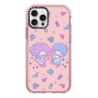 For iPhone 13 Pro Simple Illustration Pattern Full Coverage Phone Case(Twin Stars B) - 1