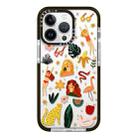 For iPhone 13 Pro Max Simple Illustration Pattern Full Coverage Phone Case(Girl Stickers B) - 1