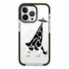 For iPhone 13 Pro Max Simple Illustration Pattern Full Coverage Phone Case(Funny Cow A) - 1