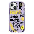 For iPhone 14 Simple Illustration Pattern Full Coverage Phone Case(Happy Every Day B) - 1