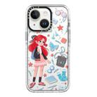 For iPhone 14 Simple Illustration Pattern Full Coverage Phone Case(Girls Wardrobe A) - 1