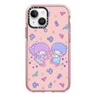 For iPhone 14 Simple Illustration Pattern Full Coverage Phone Case(Twin Stars B) - 1