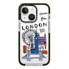 For iPhone 14 Plus Simple Illustration Pattern Full Coverage Phone Case(City Landmark C) - 1