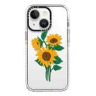 For iPhone 14 Plus Simple Illustration Pattern Full Coverage Phone Case(Sunflowers A) - 1