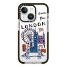 For iPhone 15 Plus Simple Illustration Pattern Full Coverage Phone Case(City Landmark C) - 1