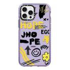 For iPhone 15 Pro Simple Illustration Pattern Full Coverage Phone Case(Happy Every Day B) - 1