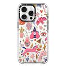 For iPhone 15 Pro Simple Illustration Pattern Full Coverage Phone Case(Girl Stickers A) - 1