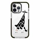 For iPhone 15 Pro Simple Illustration Pattern Full Coverage Phone Case(Funny Cow A) - 1