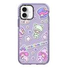 For iPhone 16 Simple Illustration Pattern Full Coverage Phone Case(Twin Stars C) - 1