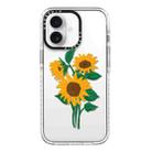 For iPhone 16 Simple Illustration Pattern Full Coverage Phone Case(Sunflowers A) - 1