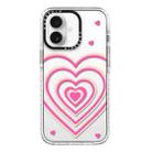 For iPhone 16 Plus Simple Illustration Pattern Full Coverage Phone Case(3D Love) - 1