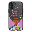 For iPhone 16 Plus Simple Illustration Pattern Full Coverage Phone Case(Love Yourself B) - 1