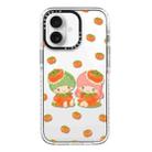 For iPhone 16 Plus Simple Illustration Pattern Full Coverage Phone Case(Twin Stars A) - 1