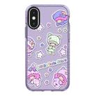 For iPhone X / XS Simple Illustration Pattern Full Coverage Phone Case(Twin Stars C) - 1