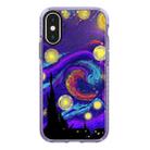 For iPhone X / XS Simple Illustration Pattern Full Coverage Phone Case(Starry Sky B) - 1