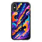 For iPhone X / XS Simple Illustration Pattern Full Coverage Phone Case(Colorful Clouds B) - 1