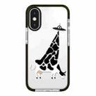 For iPhone X / XS Simple Illustration Pattern Full Coverage Phone Case(Funny Cow A) - 1