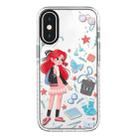 For iPhone X / XS Simple Illustration Pattern Full Coverage Phone Case(Girls Wardrobe A) - 1