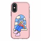 For iPhone X / XS Simple Illustration Pattern Full Coverage Phone Case(Happy Party A) - 1