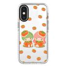 For iPhone X / XS Simple Illustration Pattern Full Coverage Phone Case(Twin Stars A) - 1