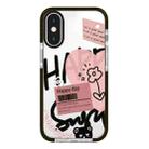 For iPhone X / XS Simple Illustration Pattern Full Coverage Phone Case(Happy Every Day A) - 1