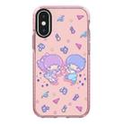 For iPhone X / XS Simple Illustration Pattern Full Coverage Phone Case(Twin Stars B) - 1