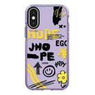 For iPhone XS Max Simple Illustration Pattern Full Coverage Phone Case(Happy Every Day B) - 1