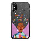 For iPhone XS Max Simple Illustration Pattern Full Coverage Phone Case(Love Yourself B) - 1