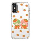 For iPhone XS Max Simple Illustration Pattern Full Coverage Phone Case(Twin Stars A) - 1