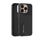 For iPhone 16 Pro Max ABEEL 6D Micro Relief MagSafe Magnetic Phone Case(Carbon Fiber Black) - 1